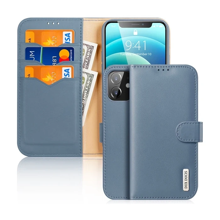 VipMarketim Dux Ducis iPhone 12 - 12 Pro Kılıf Mıknatıslı Cüzdanlı Deri Kılıf Hivo Series-(5775)
