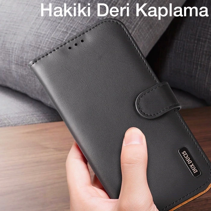 VipMarketim Dux Ducis iPhone 12 - 12 Pro Kılıf Mıknatıslı Cüzdanlı Deri Kılıf Hivo Series-(5775)