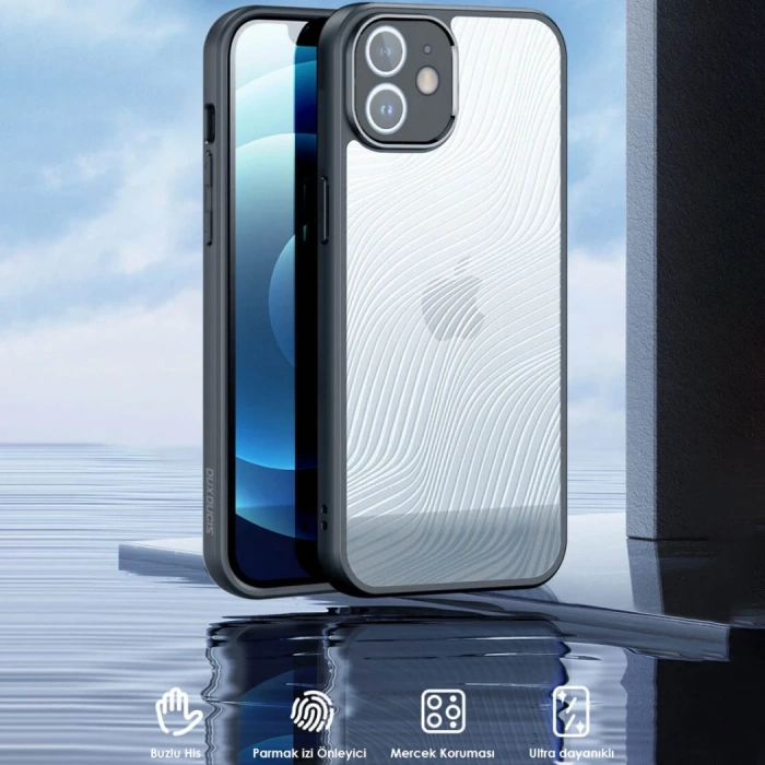 VipMarketim Dux Ducis iPhone 12 Aimo Series Premium Buzlu Sert PC-TPU Kılıf-(5775)