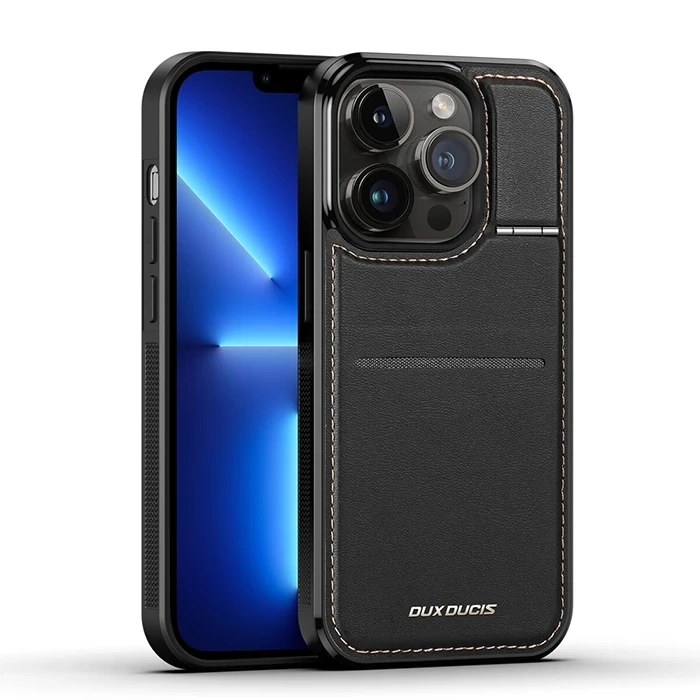 VipMarketim Dux Ducis iPhone 13 Pro Rafi Series MagSafe Premium Deri Kılıf-(5775)