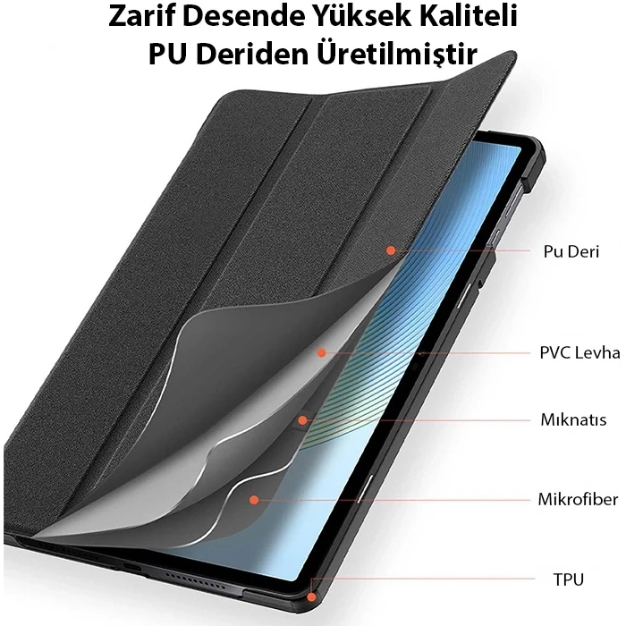 VipMarketim Dux Ducis Lenova Tab M10 10.6 Domo Series Premium Deri Kılıf-(5775)