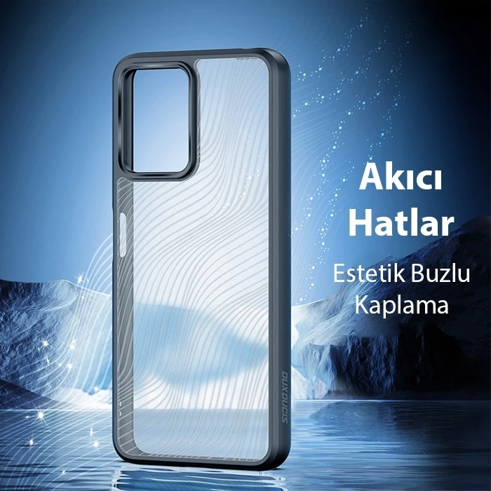 VipMarketim Dux Ducis Redmi Note 12 5G/Note 12R Pro/Poco X5 5G Aimo Series Premium Buzlu Sert PC-TPU Kılıf-(5775)