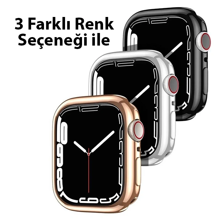VipMarketim Dux Ducis Samo Series Apple Watch 41mm için Soft TPU Full Koruma Ultra İnce Silikon Kılıf-(5775)