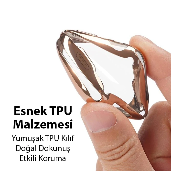 VipMarketim Dux Ducis Samo Series Apple Watch 45mm için Soft TPU Full Koruma Ultra İnce Silikon Kılıf-(5775)