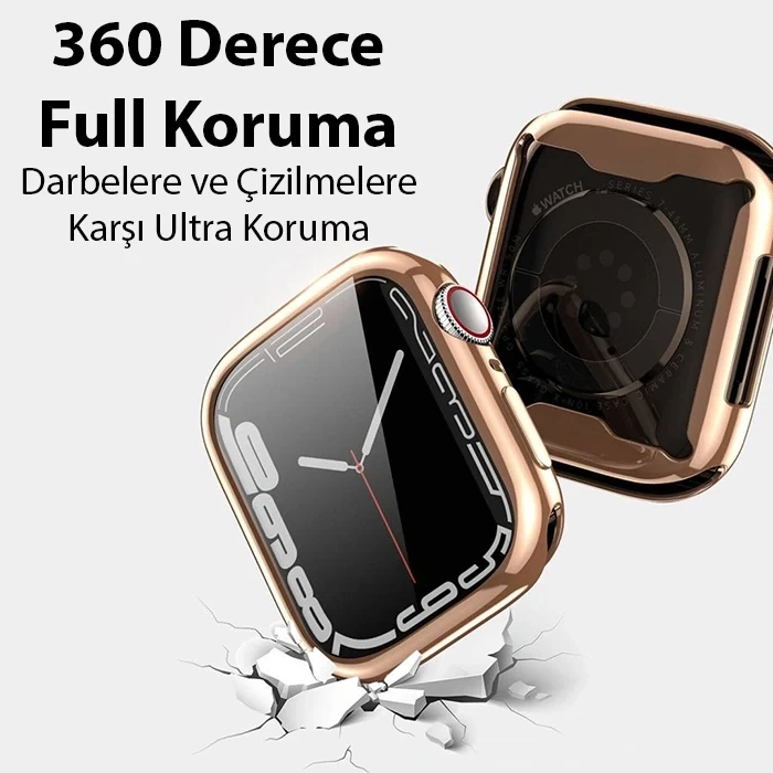 VipMarketim Dux Ducis Samo Series Apple Watch 45mm için Soft TPU Full Koruma Ultra İnce Silikon Kılıf-(5775)