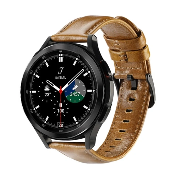 VipMarketim Dux Ducis SM Galaxy Watch 20MM-Huawei GT2-GT3 42MM-Magic 2 42MM için Business Deri Kayış Kordon-(5775)