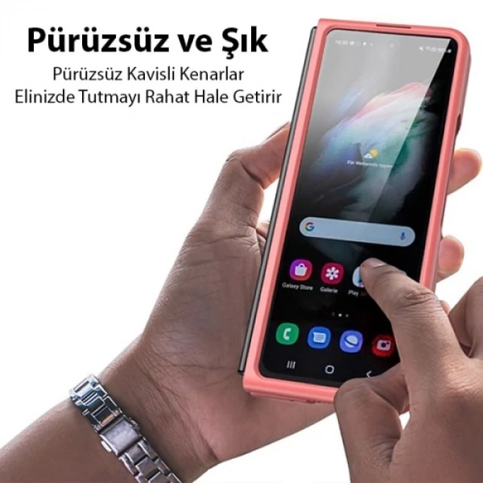 VipMarketim Dux Ducis Venice Series Samsung Galaxy Z Fold4 5G için Premium Deri Kılıf-(5775)