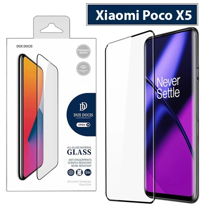 VipMarketim Dux Ducis Xiaomi Poco X5 Full Kaplama Tempered Cam Ekran Koruyucu-(5775)