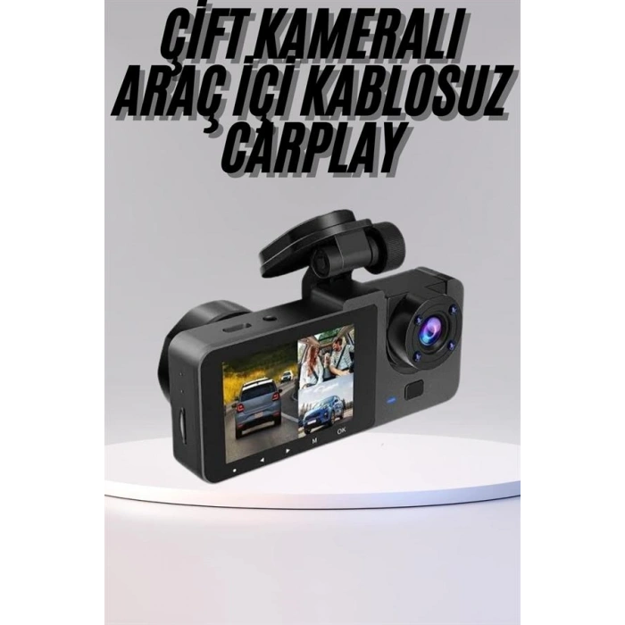 VipMarketim DVR Araç İçi Kamera Hareket Algılayabilen 1080P CarPlay Video Kaydedici