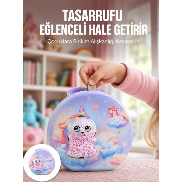 VipMarketim Eğitici Şifreli Çocuk Para Kasası Dayanıklı Metal