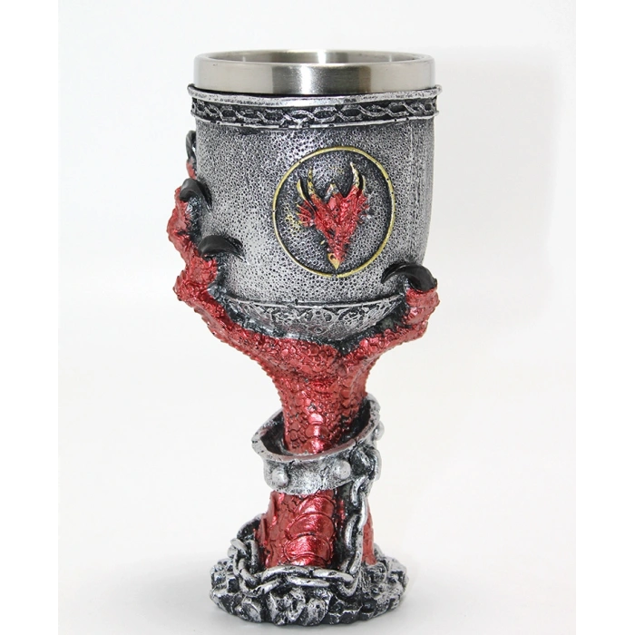 VipMarketim Ejderha Pençesi Tasarımlı 3D Kabartmalı Paslanmaz Çelik Kadeh Bardak