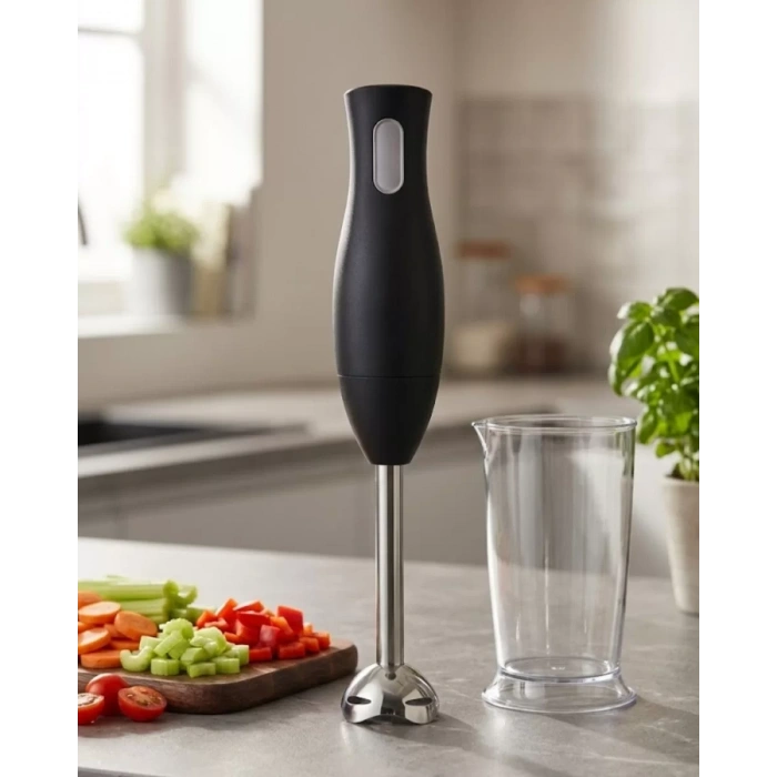 VipMarketim El Blenderı Paslanmaz Çelik Metal Ayaklı Ergonomik Tasarımlı Mutfak Blender