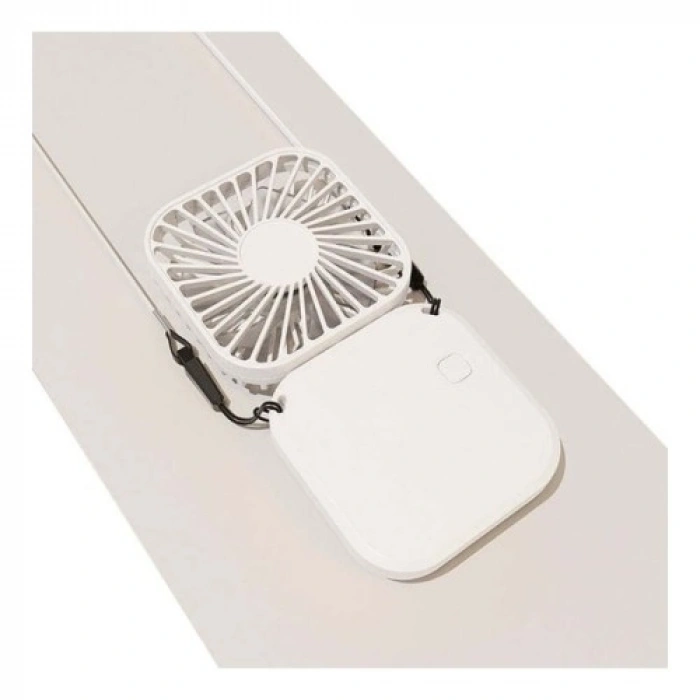 VipMarketim El Fanı Mini Masaüstü Ve Boyun Askılı Fan Portatif Şarjlı 3 Kademeli Vantilatör Soğutucu