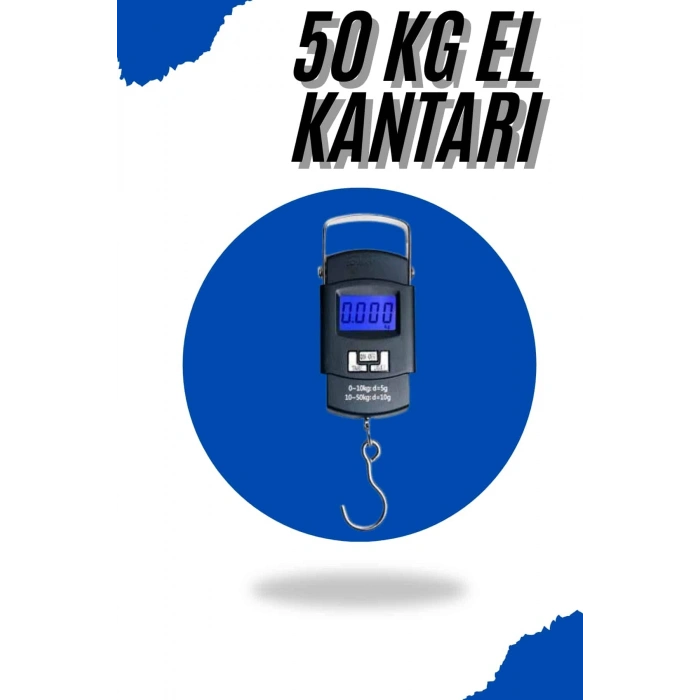 VipMarketim El Kantarı Dijital El Terazisi 50 Kg Kapasiteli LCD Ekranlı