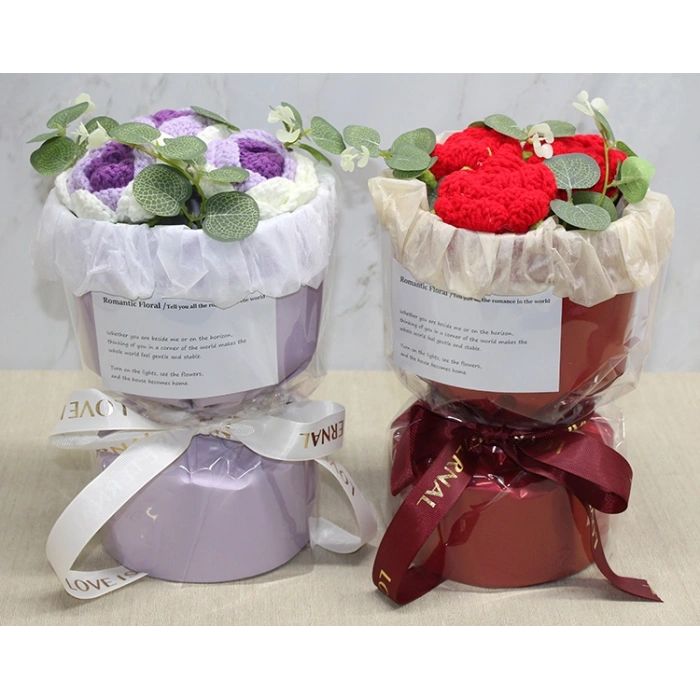 VipMarketim El Örgüsü Romantik Gül Buketi