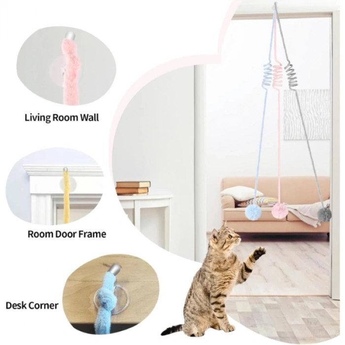 VipMarketim Elastik Yaylı Asılabilir Peluş Oyuncak