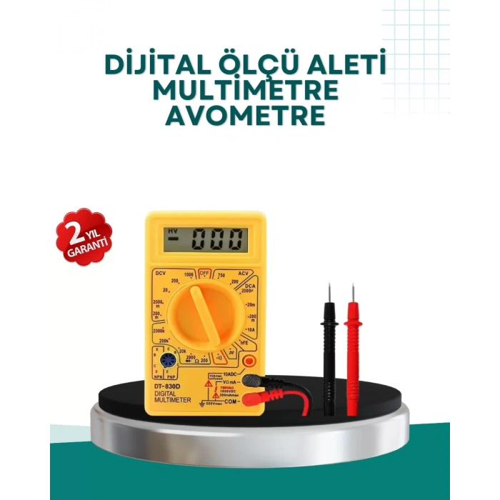 VipMarketim Elektrik Ölçüm Cihazı Dijital Multimetre 10 Amper Destekli