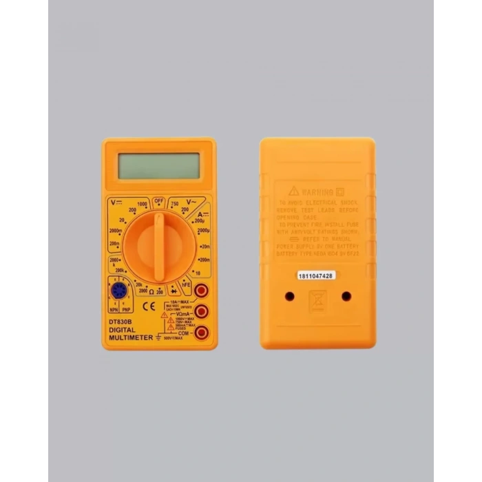 VipMarketim Elektrik Ölçüm Cihazı Dijital Multimetre 10 Amper Destekli