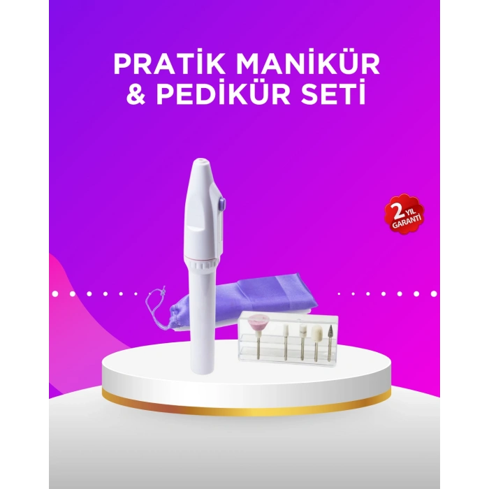 VipMarketim Elektrikli Manikür ve Pedikür Matkap Seti – Ayarlanabilir Hız Ergonomik ve Sessiz