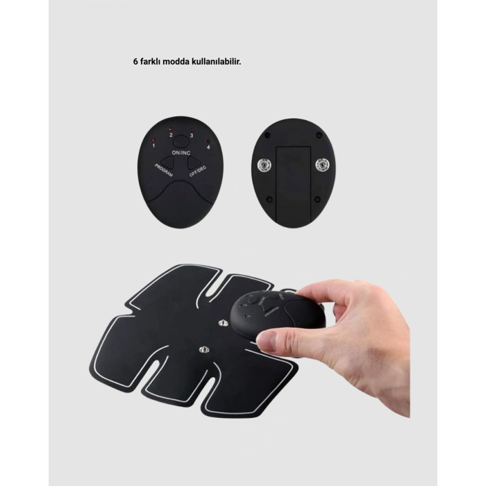 VipMarketim Elektronik Kas Uyarıcı Cihaz 6 Farklı Modlu Jel Pedli Göbek Kol Stimülatör