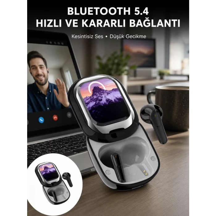 VipMarketim ENC Destekli Bluetooth 5.4 Kulaklık – EQ Ayarlı Akıllı Kutulu