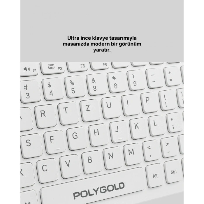 VipMarketim Ergonomik Kablosuz Klavye Mouse Takımı - Tam Boy Sessiz ve Güvenilir