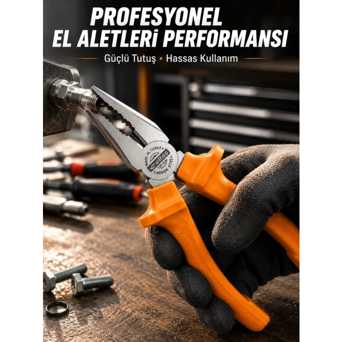 VipMarketim Ergonomik Saplı Hassas Kavrama Dövme Çelik Pense