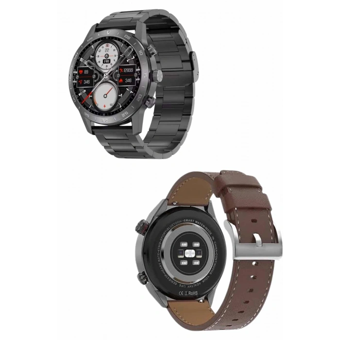 VipMarketim Erkeklere Özel Akıllı Saat Çelik Kordon Bluetooth Bağlantılı İOS ve Android Uyumlu