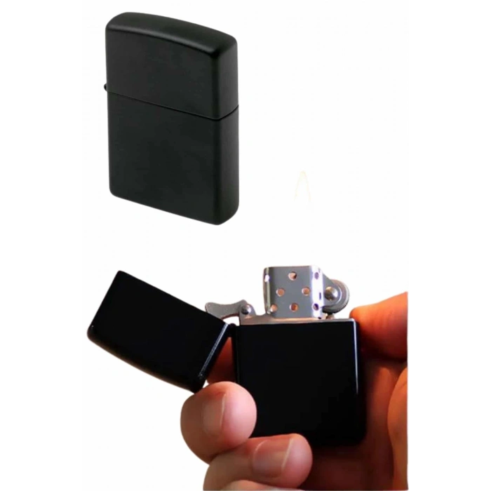 VipMarketim Erkeklere Özel Hediyelik Eşya Zippo Metalik Benzinli Çakmak Doldurulabilir