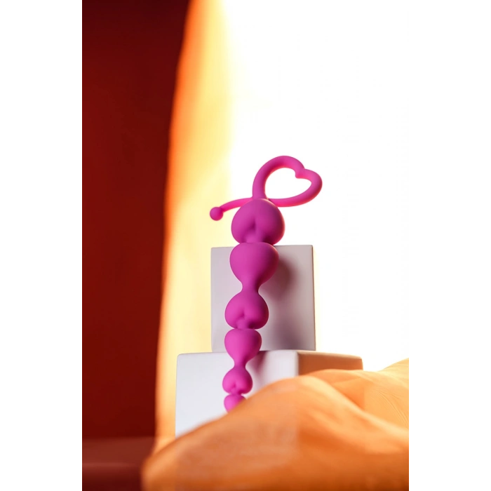 VipMarketim Eromantica Anal Zinciri, Silikon, Pembe, 18,5 Cm, Ø 3,1 Cm