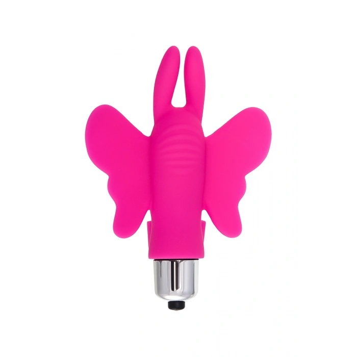 VipMarketim Eromantica Butterfly Parmak Kelebek Vibratörü, Silikon, Pembe, 10 Cm