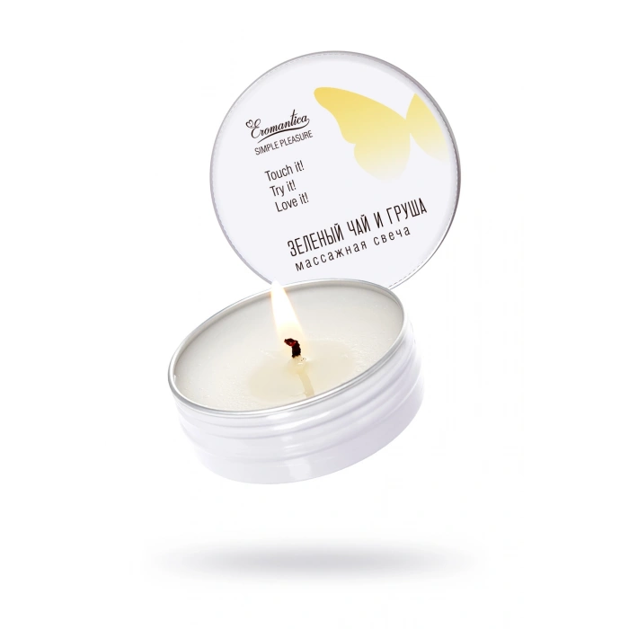 VipMarketim Eromantica Masaj Mumu yeşil Çay Ve Armut, 30 Ml