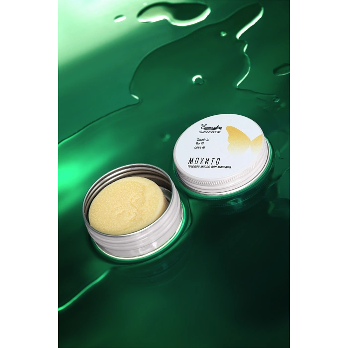 VipMarketim Eromantica masajı için katı yağ «Mojito», 20 g