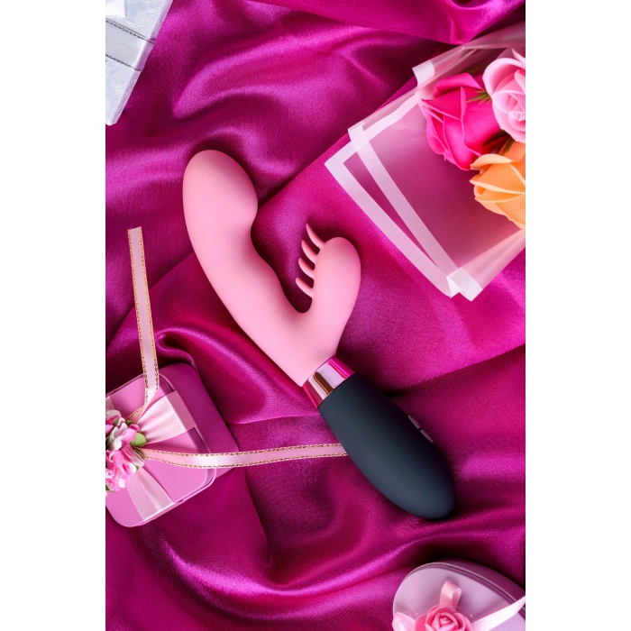 VipMarketim Eromantica Ornellada 3ü 1 arada masaj aleti, pembe, silikon, 21,5 cm