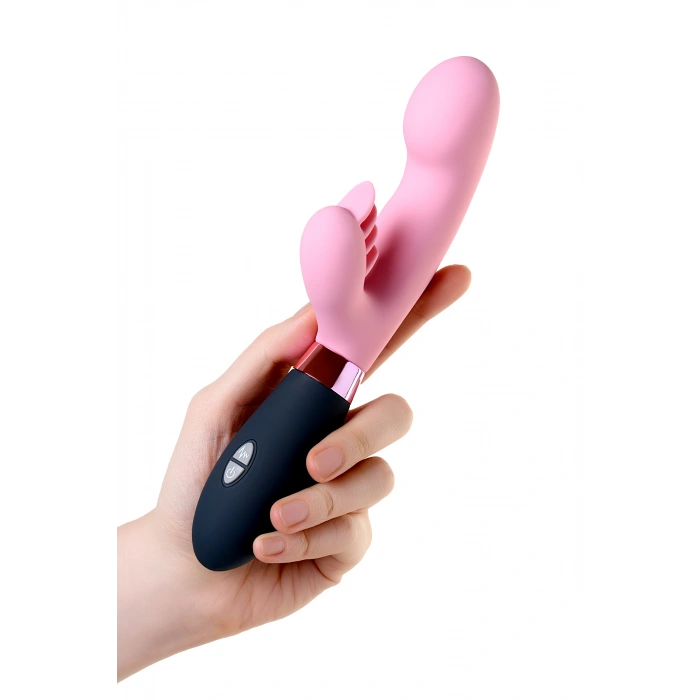 VipMarketim Eromantica Ornellada 3ü 1 arada masaj aleti, pembe, silikon, 21,5 cm