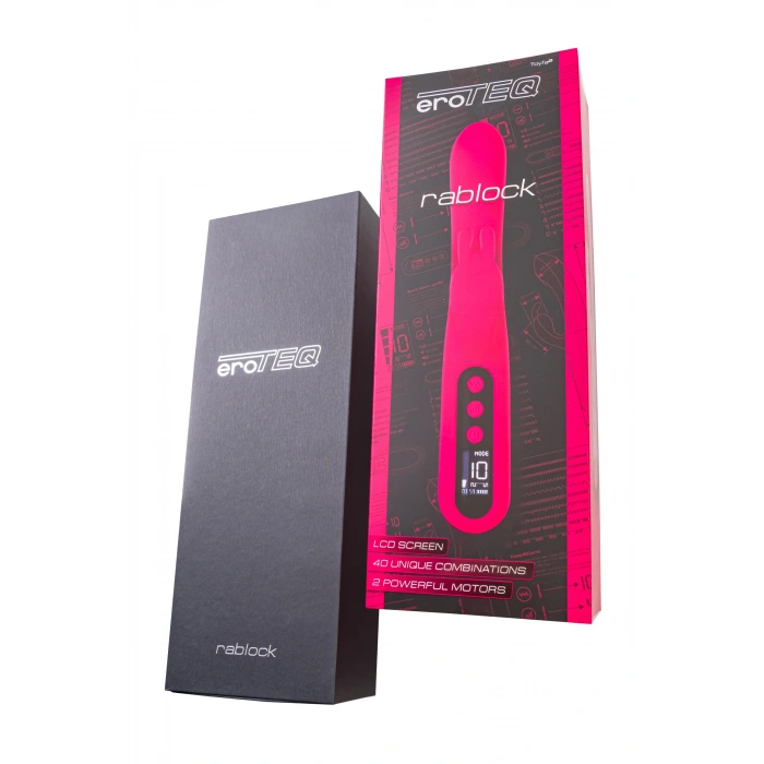 VipMarketim Eroteq Klitoral Uyarımlı G Noktası Vibratörü Rablock, Silikon, Pembe, 23,5 Cm