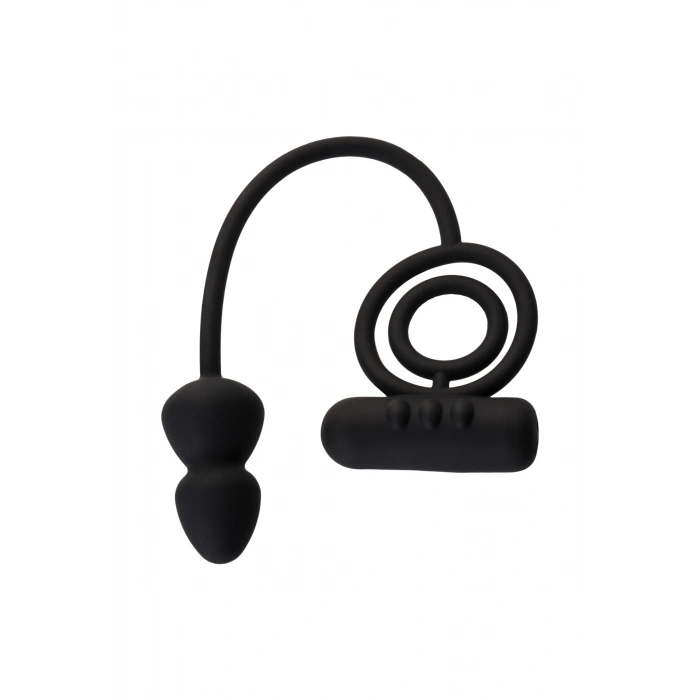 VipMarketim Erotist Ekstra Stimülasyonlu Anal Plug, Silikon, Siyah