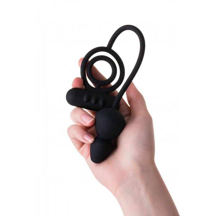 VipMarketim Erotist Ekstra Stimülasyonlu Anal Plug, silikon, siyah