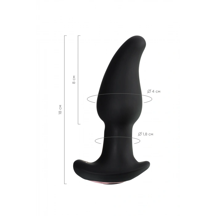 VipMarketim Erotist Hurricane Anal Plug, Silikon, Siyah, 14 Cm