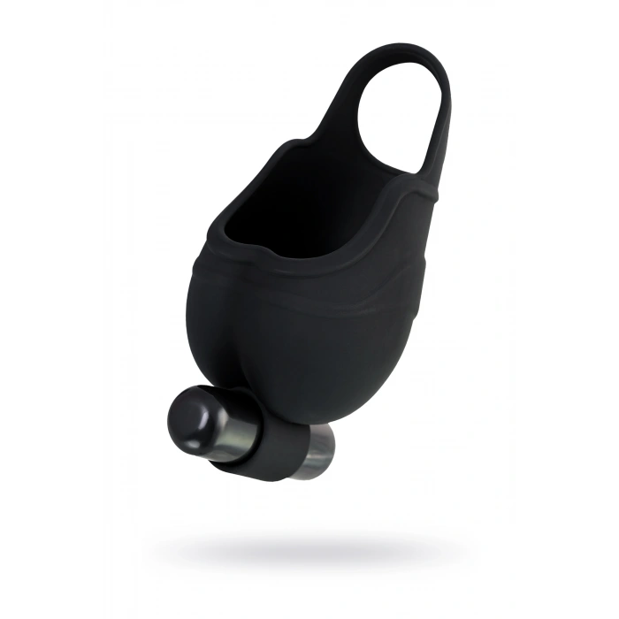 VipMarketim Erotist Penis Kılıfı  Ereksiyon halkalı ve Titreşimli , Silikon, siyah, 6,5 cm