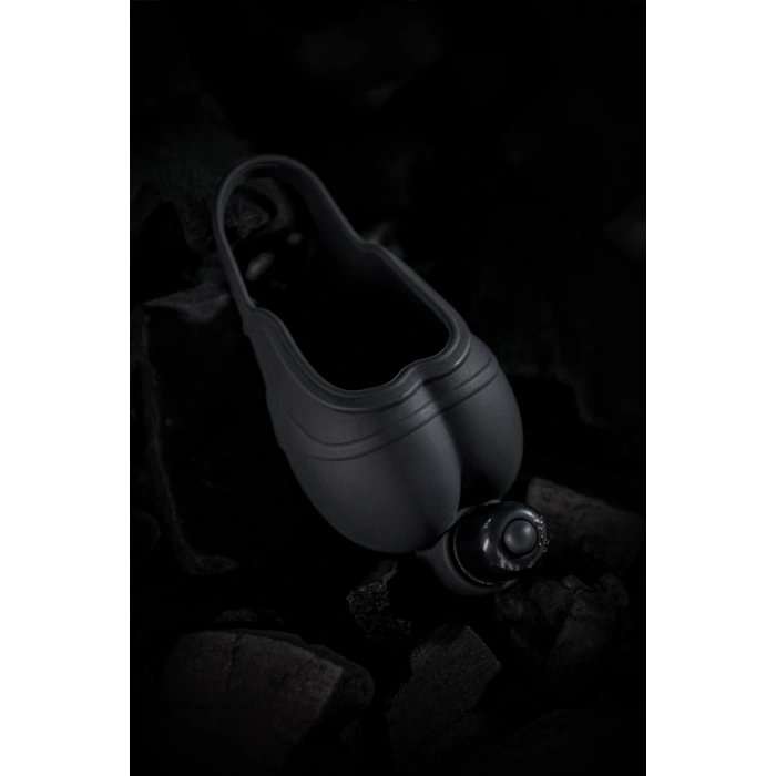 VipMarketim Erotist Penis Kılıfı Ereksiyon Halkalı Ve Titreşimli , Silikon, Siyah, 6,5 Cm