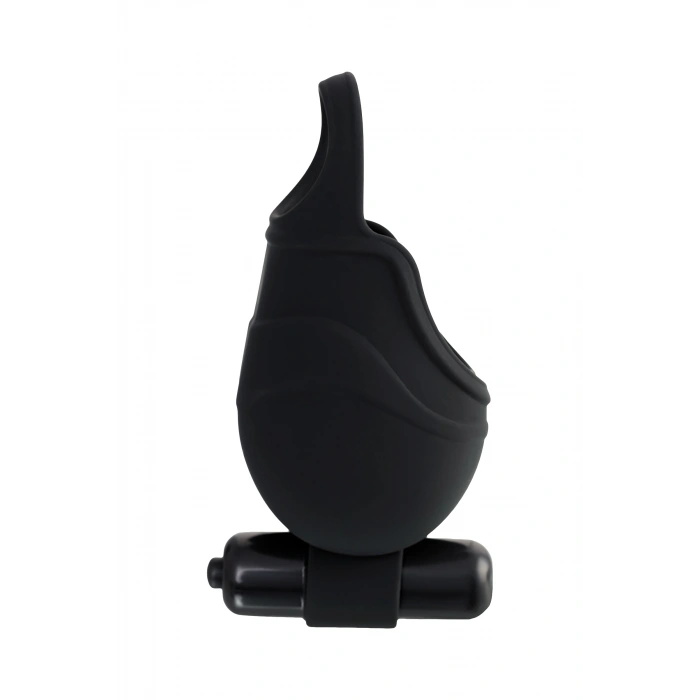 VipMarketim Erotist Penis Kılıfı  Ereksiyon halkalı ve Titreşimli , Silikon, siyah, 6,5 cm