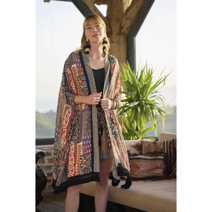 VipMarketim Etnik Desenli 3Lü Alt Üst Takım