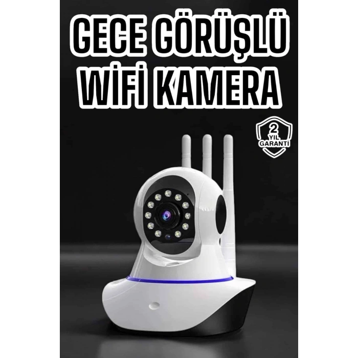 VipMarketim Ev Kamerası Wifi Kamerası Video Kayıt Çift Yönlü Hareket Sensörü Bebek