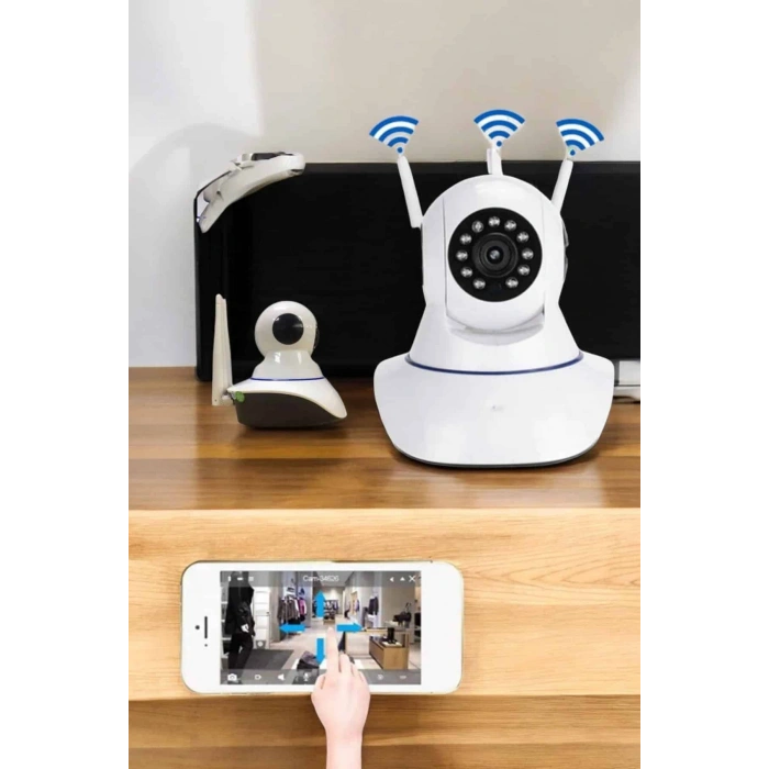 VipMarketim Ev Kamerası Wifi Kamerası Video Kayıt Çift Yönlü Hareket Sensörü Bebek