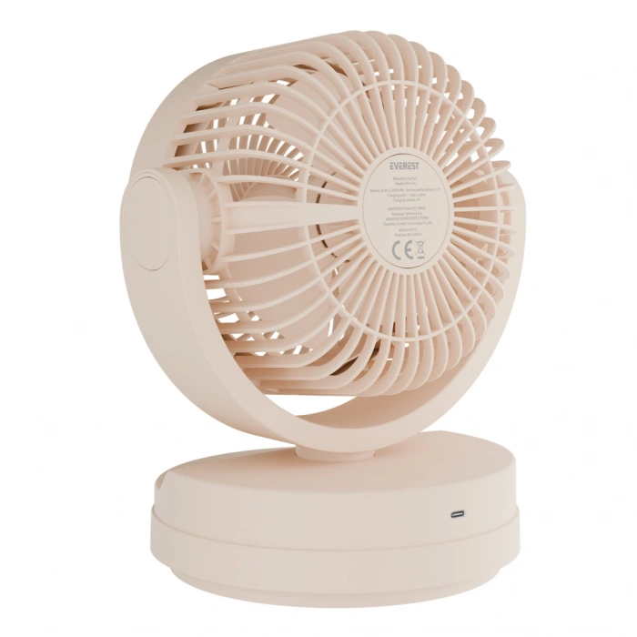 VipMarketim EVEREST EFN-509 KREM 3 Kademeli Hız 175cm 3 Kanat Pervane ve Çerçeve Masaüstü USB Vantilatör(1923)
