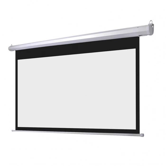 VipMarketim Everest EPP-200 200x200 MOTORLU PROJEKSİYON PERDESİ Uzaktan Kumandalı Arkası Siyah Fonlu Duvar ve Tavana Asılabilir(1923)