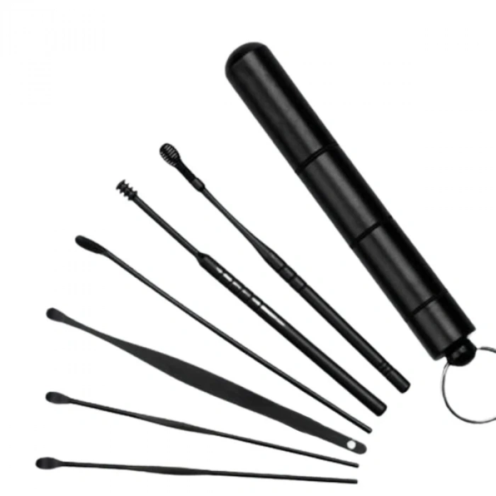 VipMarketim EZERE 6 Parça Spiral Kulak Temizleme Seti- Paslanmaz Çelik Temizleme Seti-(5775)