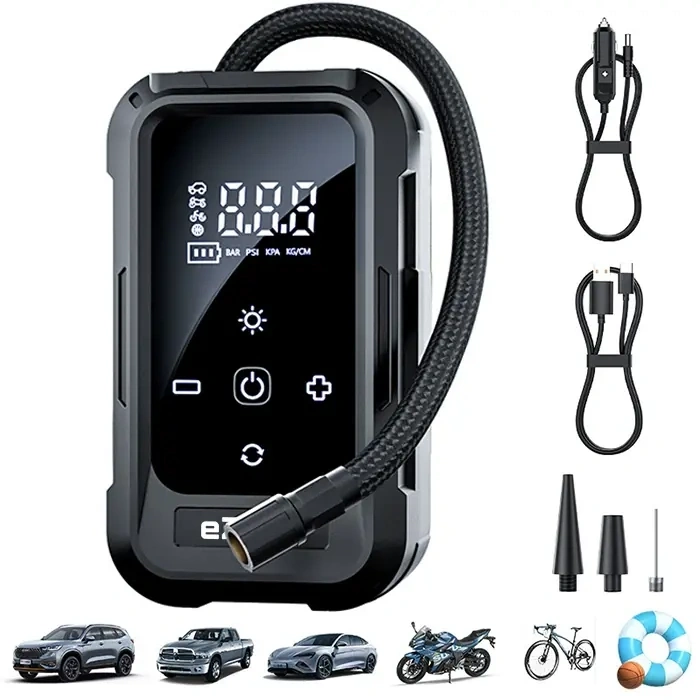 VipMarketim EZERE AirForce Pump Taşınabilir Araba yüksek güçlü elektrikli kablosuz lastik hava pompası-(5775)