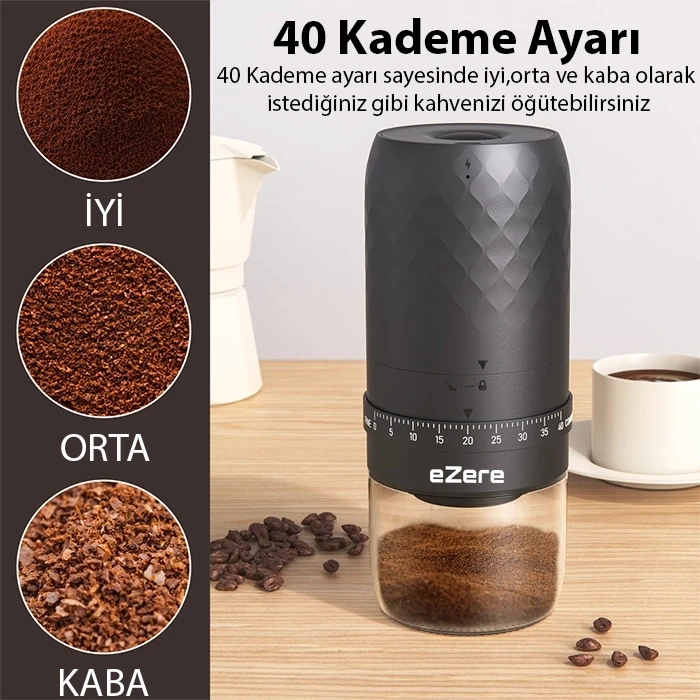VipMarketim Ezere Elektrikli Kahve Öğütme Makinesi-(5775)